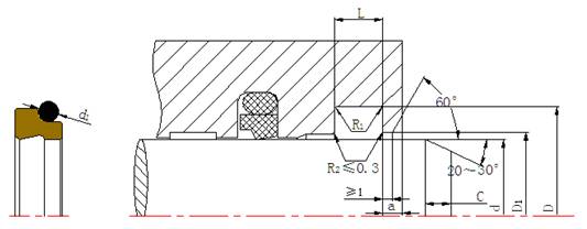 組合防塵圈DSZ截面結構圖