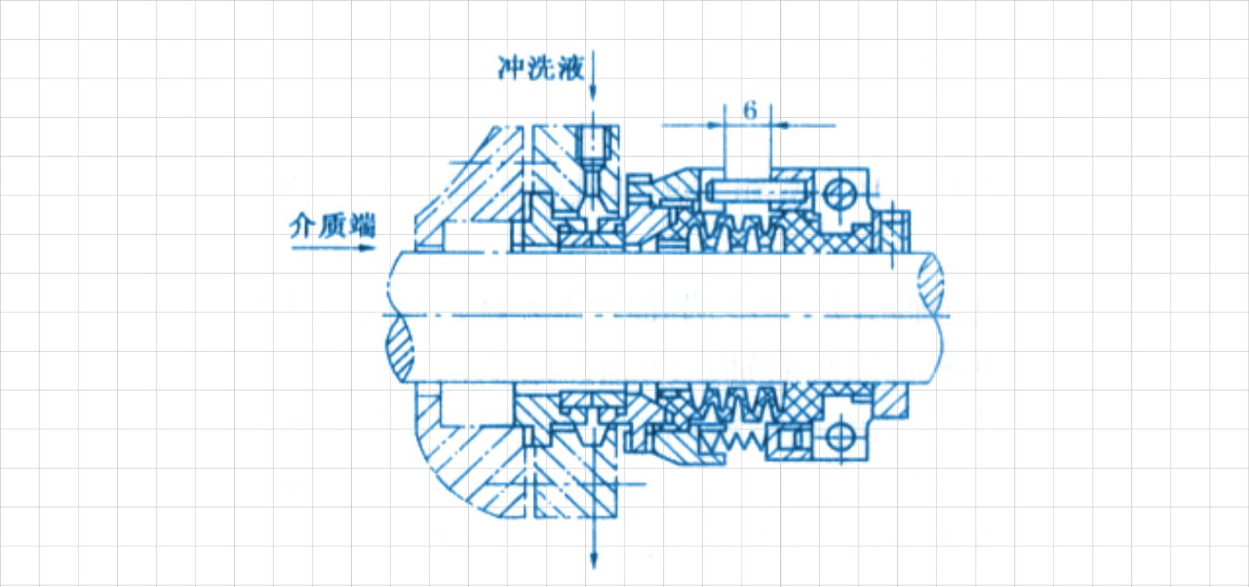 聚四氟乙烯耐堿橡膠密封件的結構平面圖