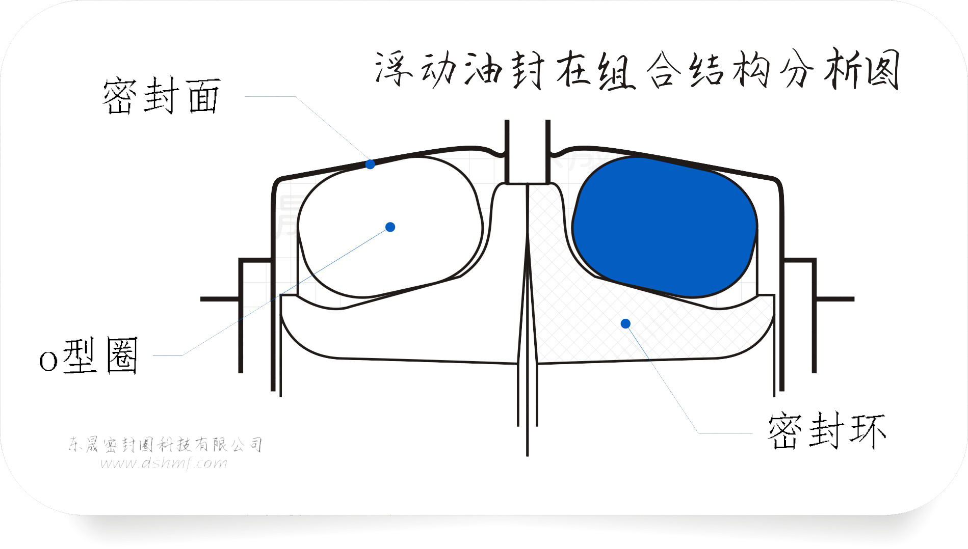 浮動油封在組合結構分析圖