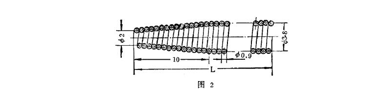 J形油封的彈簧結構圖：軸徑為最小為100毫米至800毫米