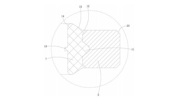 一種防脫落式組合密封墊圈限位與密封結構
