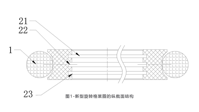 圖1新型旋轉格萊圈的縱截面結構及