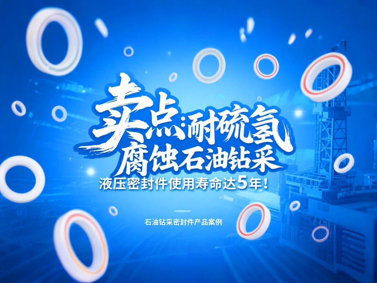 賣點?：耐硫化氫腐蝕！石油鉆采液壓密封件使用壽命達5年！